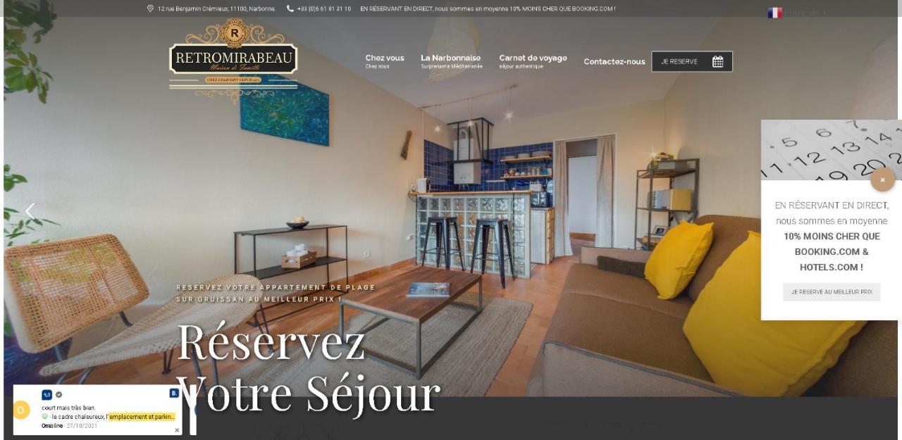 Retromirabeau "Cote Mer" - 29M2 - Lumineux - Terrasse Loggia - Vue Marina - Parking Securise - 2 A 3 Pers - Emplacement Top - Cheques Vacances Connect 그륏상 외부 사진