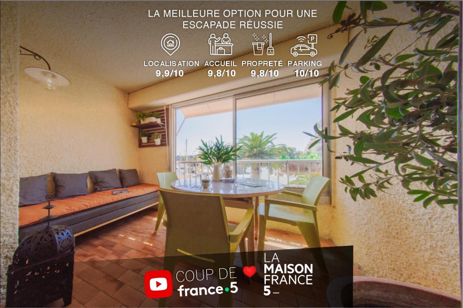 Retromirabeau "Cote Mer" - 29M2 - Lumineux - Terrasse Loggia - Vue Marina - Parking Securise - 2 A 3 Pers - Emplacement Top - Cheques Vacances Connect 그륏상 외부 사진
